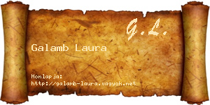 Galamb Laura névjegykártya